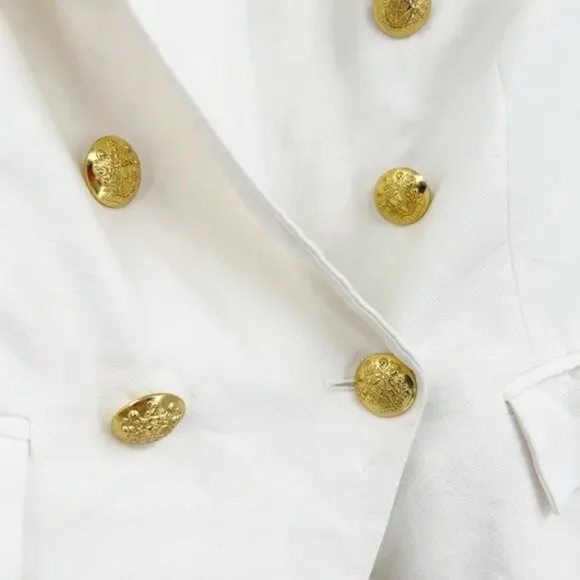 Veronica Beard Miller Dickey Jacket Blazer White Linen - Picture 7 of 7